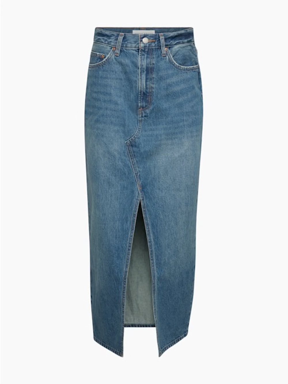 Aritzia Denim Forum The 90s Vintage Maxi Denim Skirt - Medium Blue, Size 28